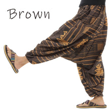 画像をギャラリービューアに読み込む, サルエルパンツ エスニック柄 アラジンパンツ ストライプ タイパンツ メンズ レディース ユニセックス ストライプカラー エスニック アラジン G