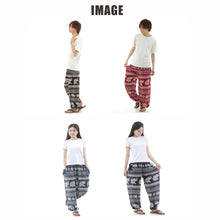画像をギャラリービューアに読み込む, アジアンパンツ タイパンツ サルエルパンツ メンズ レディース ユニセックス 幅広ゴム エスニック SS-ST4631 M