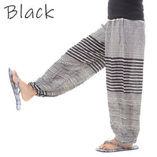 画像をギャラリービューアに読み込む, アジアンパンツ サルエルパンツ アラジンパンツ エスニック メンズ レディース ボーダー柄 タイパンツ ユニセックス M