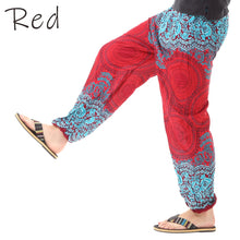 画像をギャラリービューアに読み込む, アジアンパンツ サルエルパンツ アラジンパンツ エスニック メンズ レディース フローラル柄 タイパンツ ユニセックス M
