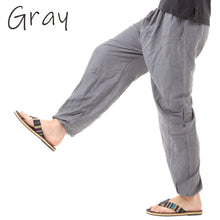 画像をギャラリービューアに読み込む, アジアンパンツ サルエルパンツ アラジンパンツ エスニック メンズ レディース 無地柄 タイパンツ ユニセックス G
