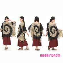 画像をギャラリービューアに読み込む, ポンチョ タイダイ シャツ チュニック レディース エスニック トップス G