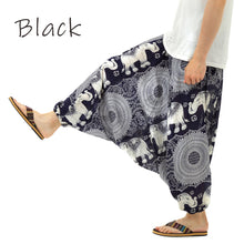 画像をギャラリービューアに読み込む, サルエルパンツ メンズ レディース アラジンパンツ レーヨン ゾウC タイパンツ ユニセックス オールインワン M