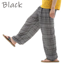 画像をギャラリービューアに読み込む, アジアンパンツ サルエルパンツ アラジンパンツ エスニック メンズ レディース ボヘミアン柄 タイパンツ ユニセックス M