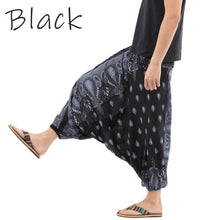 画像をギャラリービューアに読み込む, サルエルパンツ メンズ レディース アラジンパンツ レーヨン ドロップ柄 タイパンツ ユニセックス オールインワン G