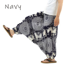 画像をギャラリービューアに読み込む, サルエルパンツ メンズ レディース アラジンパンツ レーヨン ゾウC タイパンツ ユニセックス オールインワン M