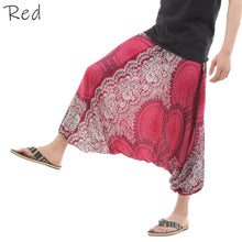 画像をギャラリービューアに読み込む, サルエルパンツ メンズ レディース アラジンパンツ レーヨン 向日葵柄 タイパンツ ユニセックス オールインワン M