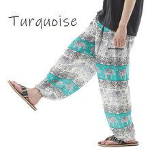 画像をギャラリービューアに読み込む, アジアンパンツ タイパンツ サルエルパンツ メンズ レディース ユニセックス 幅広ゴム エスニック SS-SR1724 G