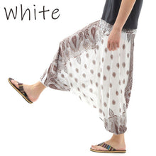 画像をギャラリービューアに読み込む, サルエルパンツ メンズ レディース アラジンパンツ レーヨン ドロップ柄 タイパンツ ユニセックス オールインワン G