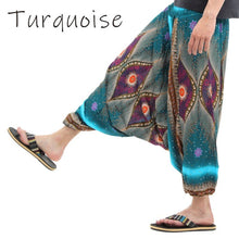 画像をギャラリービューアに読み込む, サルエルパンツ メンズ レディース アラジンパンツ レーヨン ピーコック タイパンツ ユニセックス オールインワン G