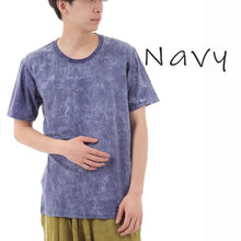 画像をギャラリービューアに読み込む, ストーンウォッシュ Tシャツ エスニック アジアン メンズ レディース ユニセックス 沖縄技研 M