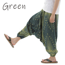 画像をギャラリービューアに読み込む, サルエルパンツ アラジンパンツ タイパンツ メンズ レディース ユニセックス フェザー柄 M