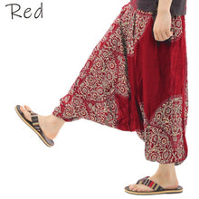 画像をギャラリービューアに読み込む, サルエルパンツ メンズ レディース アラジンパンツ レーヨン エレガント柄 タイパンツ ユニセックス オールインワン M