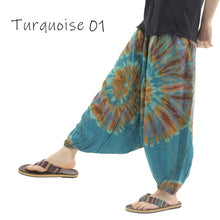 画像をギャラリービューアに読み込む, タイダイ サルエルパンツ アラジンパンツ メンズ レディース タイパンツ アジアンパンツ M