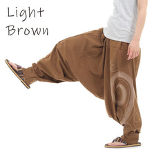 画像をギャラリービューアに読み込む, サルエルパンツ アラジンパンツ 渦巻き メンズ レディース タイパンツ ユニセックス エスニック アラジン OKI M