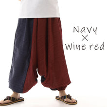 画像をギャラリービューアに読み込む, サルエルパンツ アラジンパンツ ストライプ タイパンツ メンズ レディース ユニセックス ストライプカラー エスニック アラジン 2色使い G