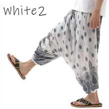 画像をギャラリービューアに読み込む, サルエルパンツ メンズ レディース アラジンパンツ レーヨン ドロップ柄 タイパンツ ユニセックス オールインワン G