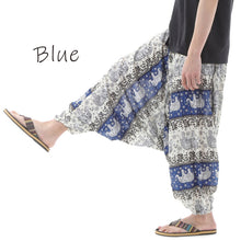 画像をギャラリービューアに読み込む, サルエルパンツ メンズ レディース アラジンパンツ レーヨン ゾウB タイパンツ ユニセックス オールインワン M