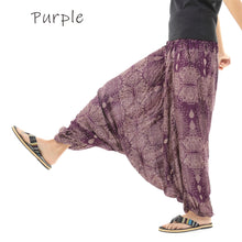 画像をギャラリービューアに読み込む, サルエルパンツ メンズ レディース アラジンパンツ レーヨン アジアン柄 タイパンツ ユニセックス オールインワン M