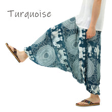 画像をギャラリービューアに読み込む, サルエルパンツ メンズ レディース アラジンパンツ レーヨン ゾウC タイパンツ ユニセックス オールインワン G