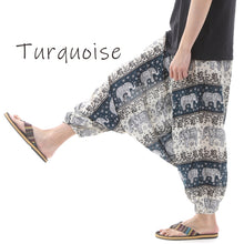 画像をギャラリービューアに読み込む, サルエルパンツ メンズ レディース アラジンパンツ レーヨン ゾウB タイパンツ ユニセックス オールインワン G