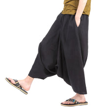 画像をギャラリービューアに読み込む, ガウチョパンツ 袴パンツ 無地 ワイドパンツ メンズ レディース エスニック サルエルパンツ アラジンパンツ スカンツ タイパンツ M