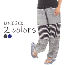 画像をギャラリービューアに読み込む, アジアンパンツ サルエルパンツ アラジンパンツ エスニック メンズ レディース ボーダー柄 タイパンツ ユニセックス G