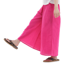 画像をギャラリービューアに読み込む, タイパンツ ゴム仕様 ストライプ ワイドパンツ ユニセックス メンズ レディース エスニック アジアン M