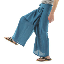 画像をギャラリービューアに読み込む, タイパンツ エスニックパンツ コットン ヒモ仕様 ストライプ 袴パンツ ユニセックス メンズ レディース フィッシャーマンパンツ M