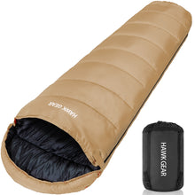 画像をギャラリービューアに読み込む, [HAWK GEAR(ホークギア)] 寝袋 シュラフ マミー型 キャンプ アウトドア -15度耐寒 簡易防水 オールシーズン
